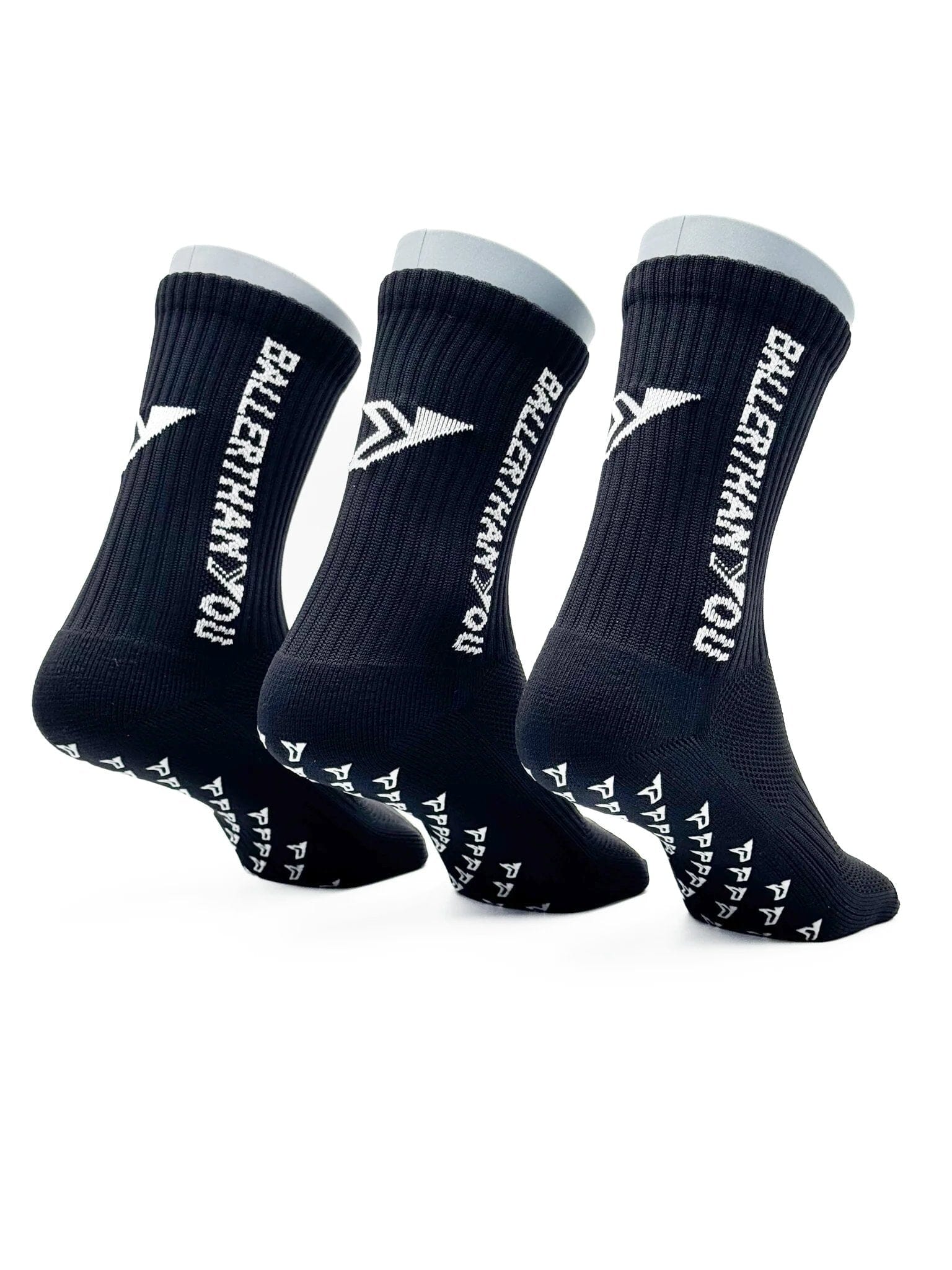 Grip Socken Fußball 3er Set Schwarz